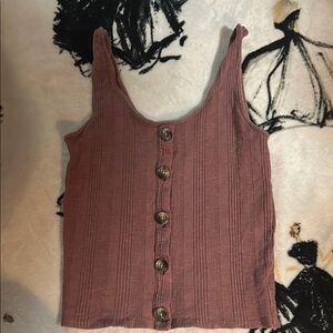 Women's Mauve Button-Down Top
